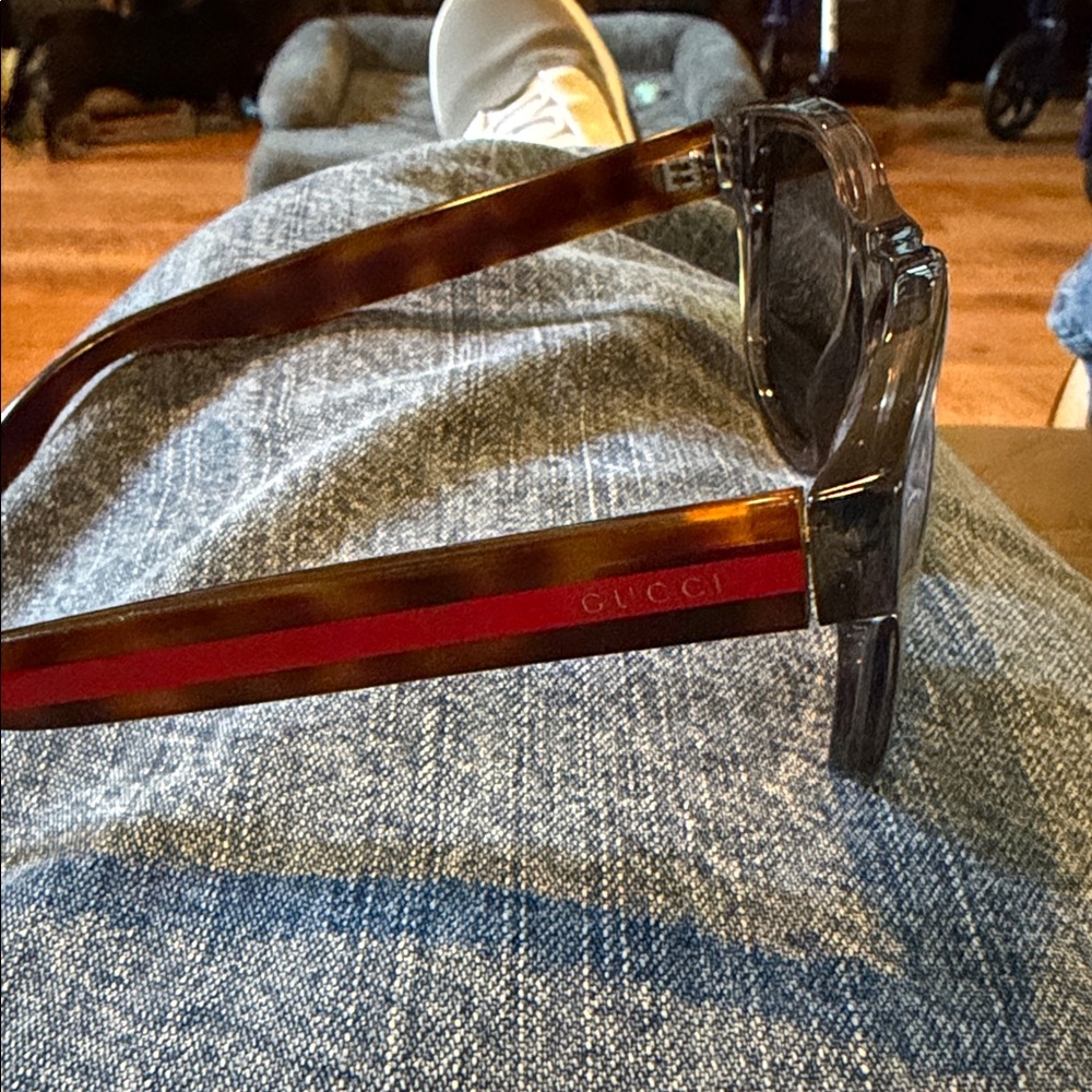 Gucci Red and Tortoiseshell Sunglasses